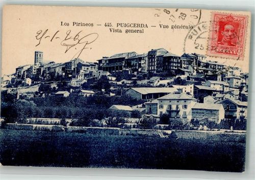 Puigcerda 1926 Los Pirineos Marke bildseitig