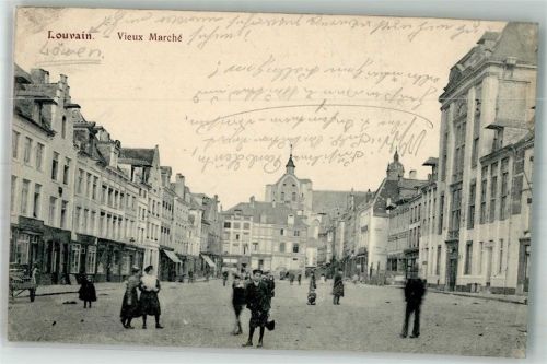 Loewen 1917 Marktplatz Feldpost WK I 7.Inf.Div. Feld-Rekt.Dpeot