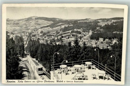 Krynica-Zdrój 1955 Bergbahn Gasthaus