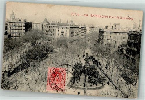 Barcelona Plaza de UrquinaonaMarke bildseitig