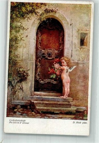 sign. Hock, D. Liebesbotschaft Amor Wiener Kunst