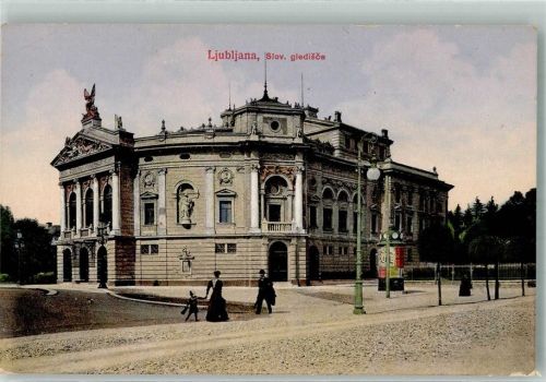 Ljubljana Litfaßsäule Theater