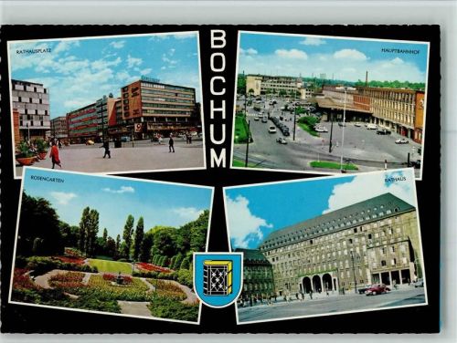 Bochum Rathausplatz Hauptbahnhof Rosengarten Rathaus