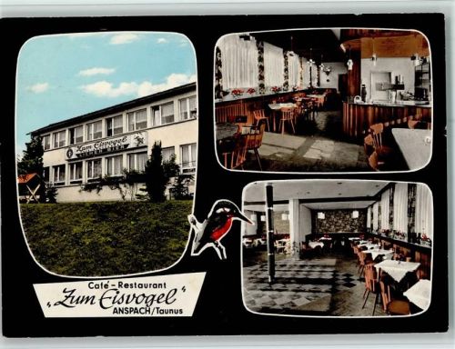 61267 W6392 Anspach , Taunus - Café Restaurant Zum Eisvogel Innenaufnahmen 3-Bildaufnahme