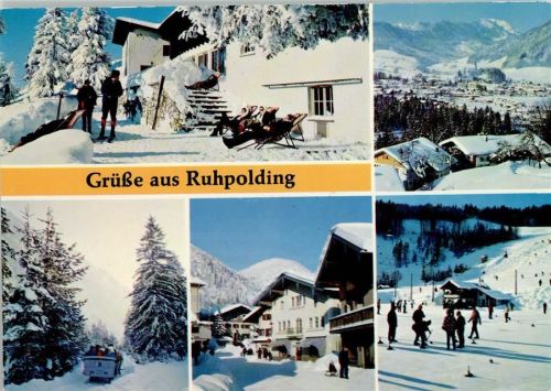 83324 W8222 Ruhpolding - Rauschberg Schlittenfahrt Winter Ortsmitte Eislaufplatz AKU2
