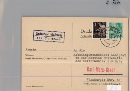 Lindenhayn Landpoststempel