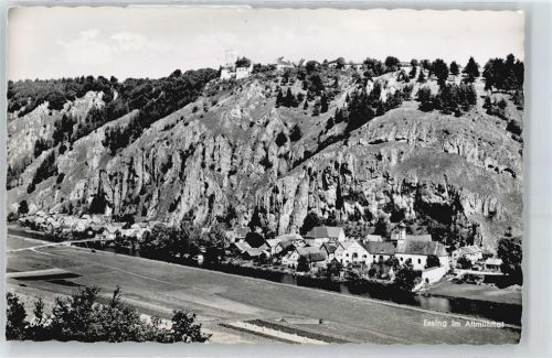 Essing Feld Felsen Fluss Haus