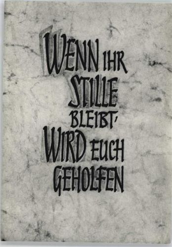 Wenn ihr Stille bleibt