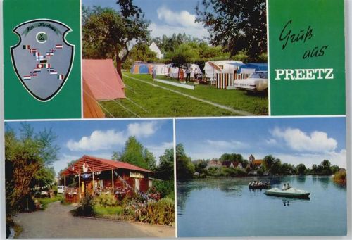 Preetz Camping Fluss Boot Wappen Auto