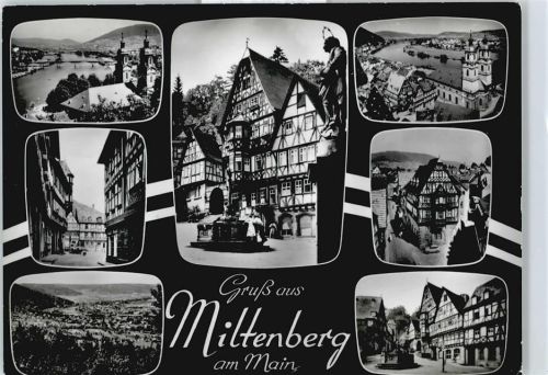 Miltenberg Marktplatz Brunnen Fluss Brücke