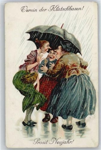 Klatschbasen , Regenschirm , Neujahr