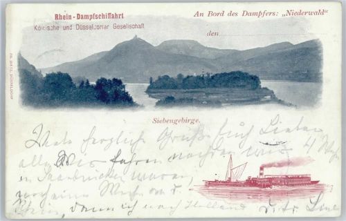 Dampfer Niederwald , Siebengebirge