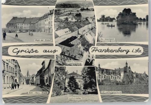 Frankenberg Platz der Einheit, Karl-Marx-Straße, Lützelshöhe, Verwaltungsschule