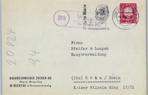Wierthe Landpoststempel