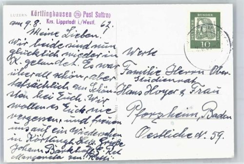 Körtlinghausen Landpoststempel