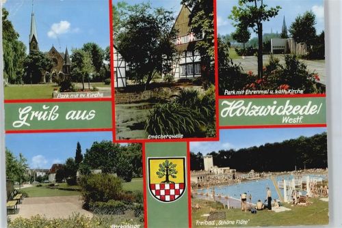 Holzwickede Kirche Denkmal Schwimmbad Wappen