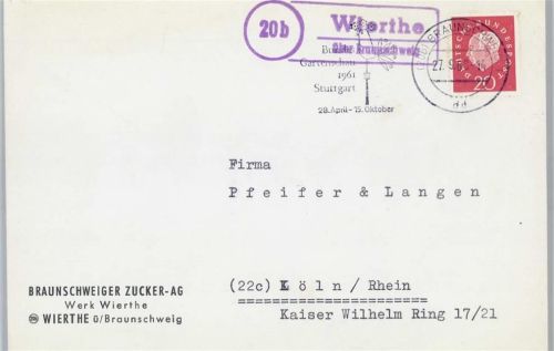 Wierthe Landpoststempel