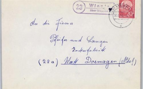 Wieste Landpoststempel
