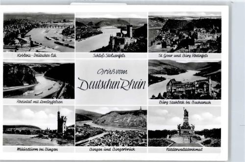 Bingen Mehrfachansicht Deutscher Rhein