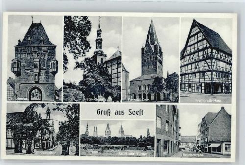 Soest Osthofentor, Kirche, Dom, Freiligrath-Haus, Jakobitor, Brüderstraße