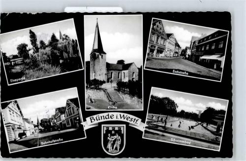 Bünde Kirche, Bahnhofstraße,Eschstraße, Schwimmbad, Elsepartie
