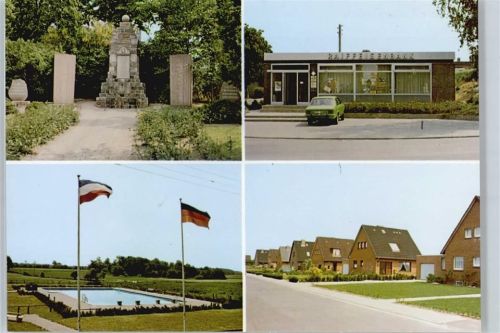 Hohenaspe Schwimmbad, Ehrenmal, Raiffeisenbank