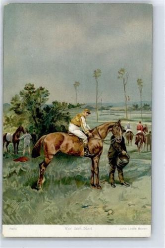 No. 29213 , John Lewis Brown , Vor dem Start , Pferdesport