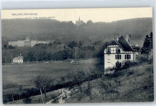 Wilhelmshöhe Blick vom Rammelsberg zum Schloß, Herkules, Pension Schombarth