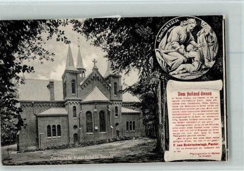 Bielefeld 1906 Zionskirche der Anstalt Bethel Ev. Marc. Cap.