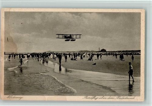 Norderney Rundflug über dem Badestrand