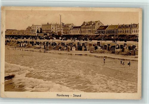 26548 W2982 Norderney Gebrauchsspuren Strand Strandkörbe
