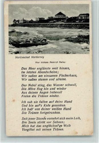 Norderney Blick zum Strand Gedicht Heinrich Heine