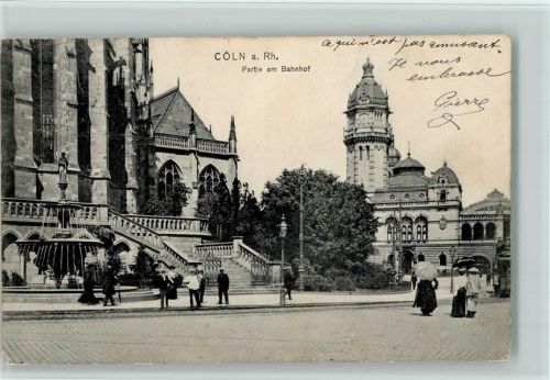 50667 W5000 Köln Stadt 1907 - Partie am Bahnhof Brunnen
