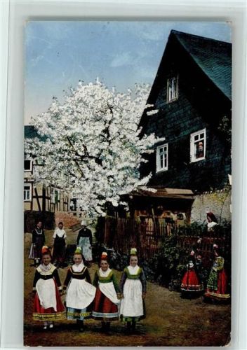 Frühling im Hessenland Schwälmer Kinder Nr. 40053 Verlag Bruno Hansmann