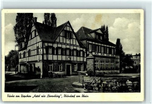 Rhöndorf 1940 Funke am Ziepchen, HOTEL ZUR LÖWENBURG, Am Fuße des Drachenfels