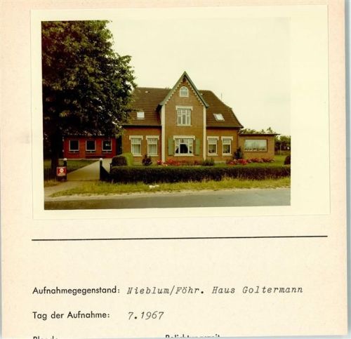 Nieblum Haus Goltermann Foto montiert auf Karton