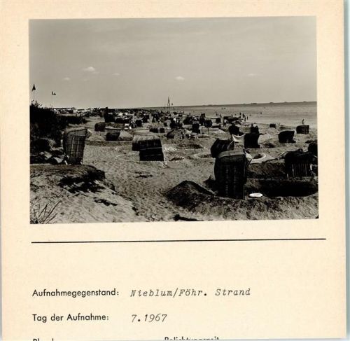 Nieblum Strand Foto montiert auf Karton