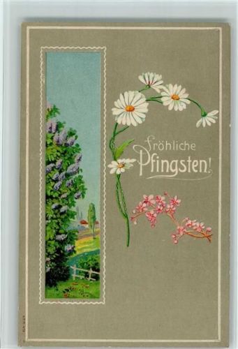 1907 Passepartout - Margeriten, Fliederbaum AK