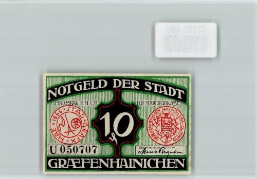 Gräfenhainichen Notgeld Rathaus Paul Gerhardts Geburtshaus