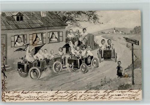 1904 BKW Serie 765-4 - Störche und Babys AK