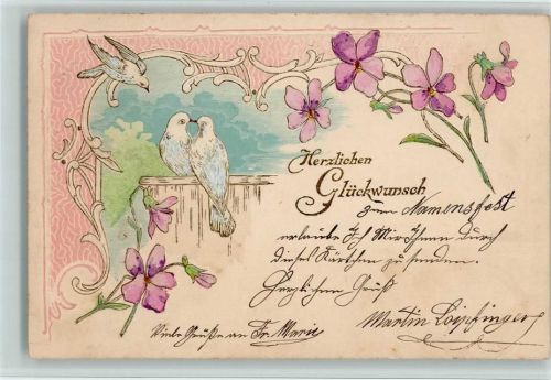 1903 Glückwunsch - Blüten AK
