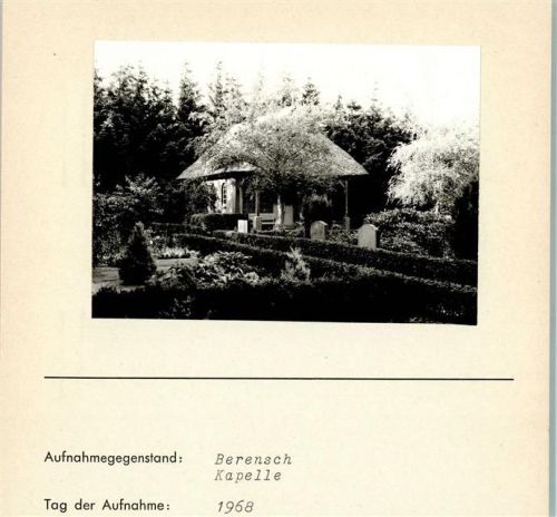 Berensch Kapelle Foto montiert auf Karton