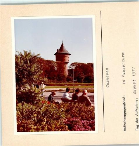 Cuxhaven Wasserturm Foto montiert auf Karton