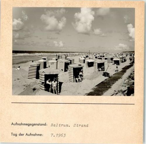 Baltrum Strand Foto montiert auf Karton