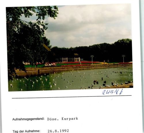 Cuxhaven Cuxhaven Döse Kurpark Foto montiert auf Karton