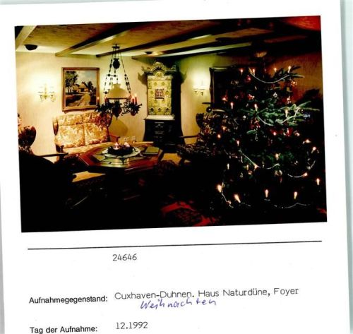 Duhnen Weihnachten Foto montiert auf Karton