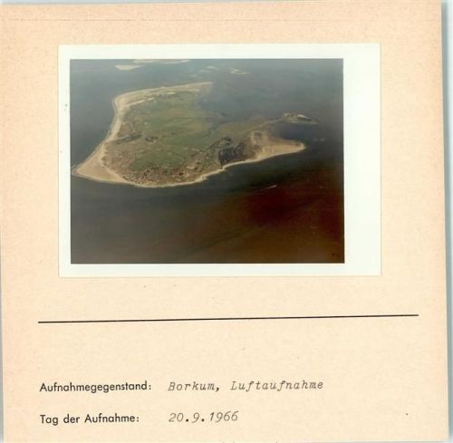 Borkum Luftaufnahme Foto montiert auf Karton