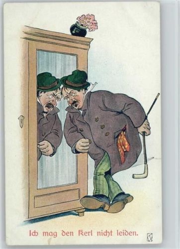 1934 Ich mag den Kerl nicht leiden Spiegelschrank
