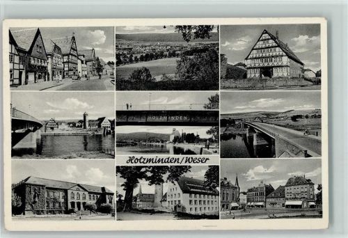 Holzminden Ortsansichten Fachwerkhaus Brücke Mehrfachaufnahme