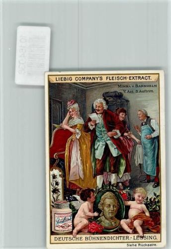 Deutsche Bühnendichter - Lessing - Minna v. Barnhelm , Sammelbild Liebig